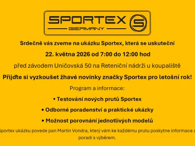 🎣 P�ij� si osahat novinky od Sportex na vlastn� ruce!