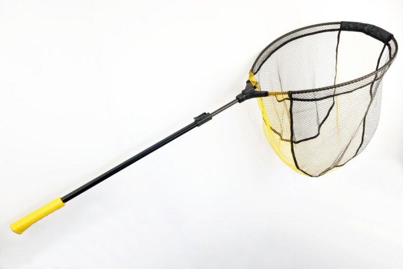 Přívlačový teleskopický SPORTEX podběrák s pogumovanou síťkou 60x50cm