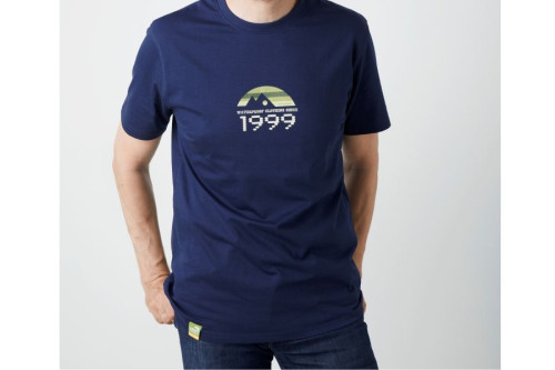 Modr� ryb��sk� tri�ko Geoff Anderson Organic Tee Retro 1999