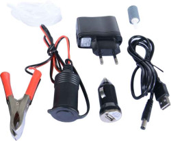 Vduchovac motorek AA Batterie. USB. auto adapter / 230V. sv