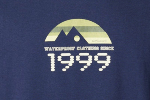 Tri�ko Geoff Anderson Organic Tee retro 1999 blue